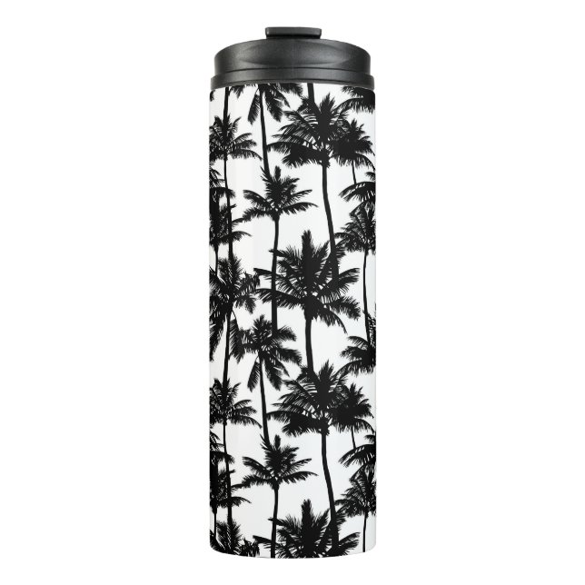 Palm Tree Shadow Pattern Thermal Tumbler (Front)