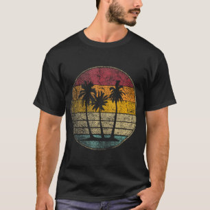 Palm Tree Shirt Tropical Beach Vintage Retro Style