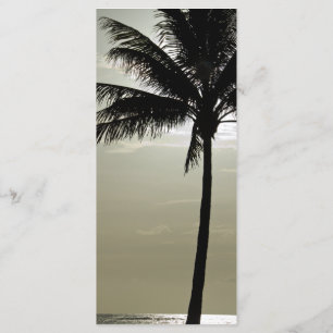 Palm Tree Silhouette Beach Wedding Program Programme