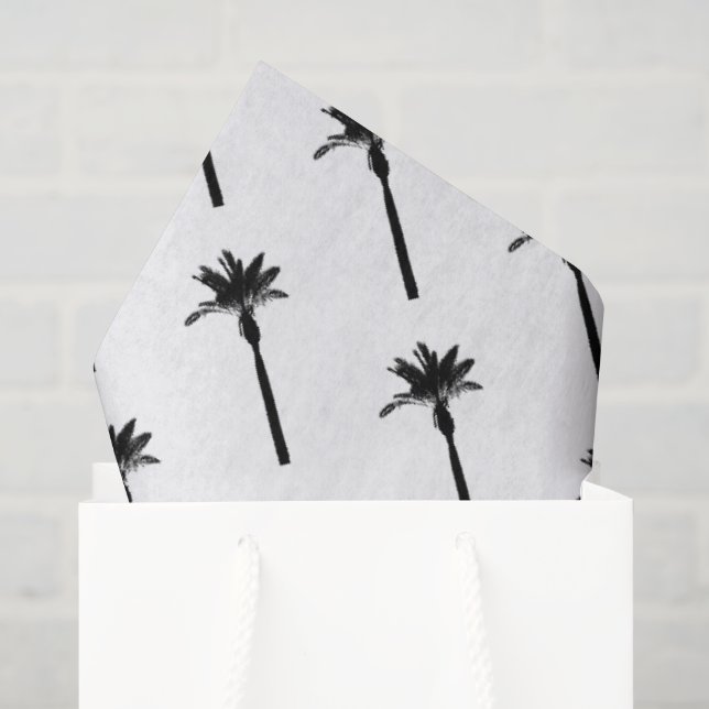 Palm Tree Silhouette Coastal Desert Tropical  Tissue Paper (Gift Bag)