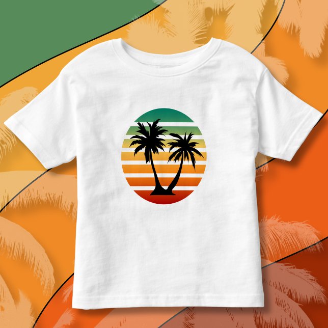 Palm Tree Silhouette Fine Toddler T-Shirt (Palm Tree Sillhouette T-Shirt)