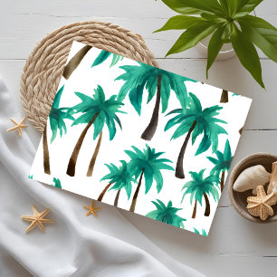 Palm Tree Simple Modern Watercolor Postcard