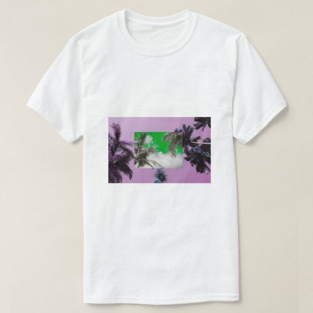 Palm Tree Sky Image - Tropical Paradise  T-Shirt (Design Front)