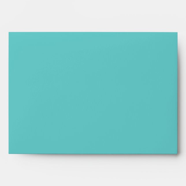 Palm tree & starfish beach destination wedding envelope (Front)