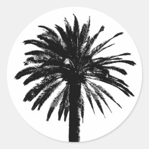 Palm tree stickers   beach wedding envelope sealer