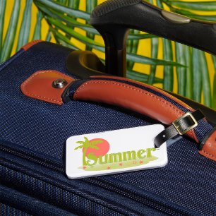 Palm Tree Summer with Sun and Beach Luggage Tag