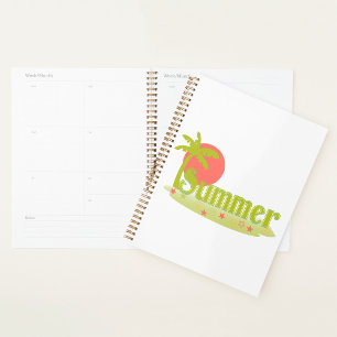 Palm Tree Summer with Sun and Beach Planner
