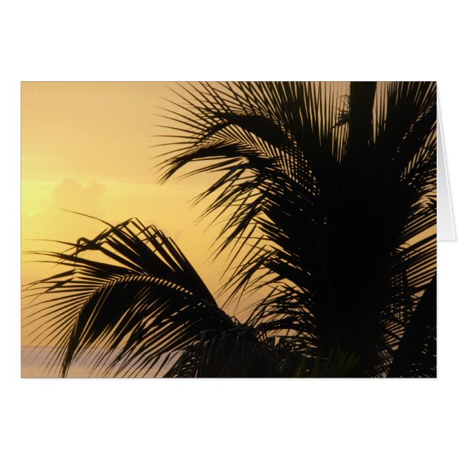 Palm Tree Sunset card (Front Horizontal)