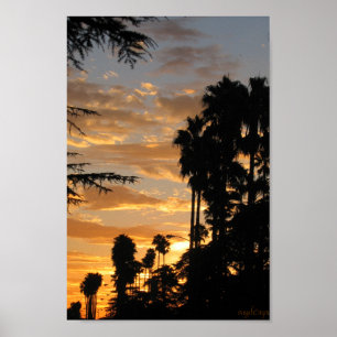 Palm Tree Sunset Los Angeles 8x12" Poster