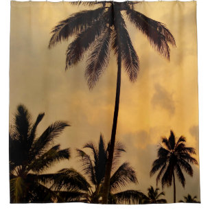 Palm Tree Sunset Ocean Photo 11 Shower Curtain
