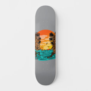 Palm Tree Sunset Skateboard