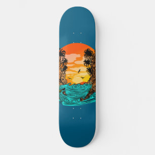 Palm Tree Sunset Skateboard