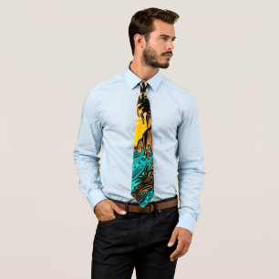Palm Tree Sunset Tie