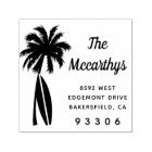 Palm Tree Surfboard Family Name Return Address