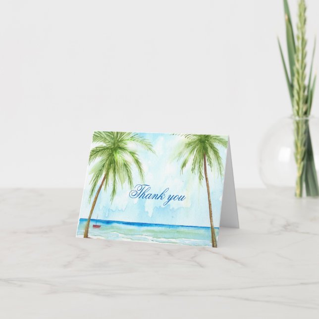 Palm Tree Thank You Card (Front)