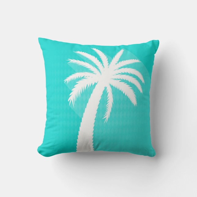 Palm Tree Throw Pillow (Front)