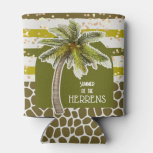 Palm Tree Tropical Can Cooler