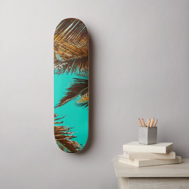 Palm Tree Tropical Landscape Cool Wall Art  Skateboard (Wall Art)