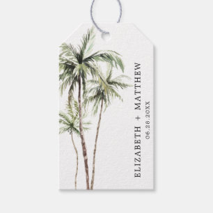 Palm Tree Tropical   Minimal Wedding Favour Tag