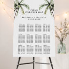 Palm Tree Tropical | Minimal Wedding Seating Chart