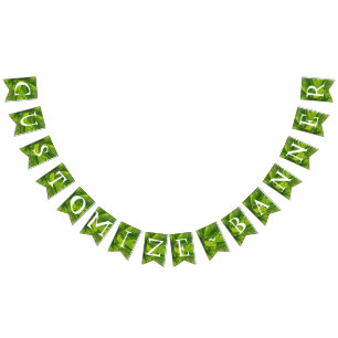 Palm Tree Tropical Party Luau Bunting Banner