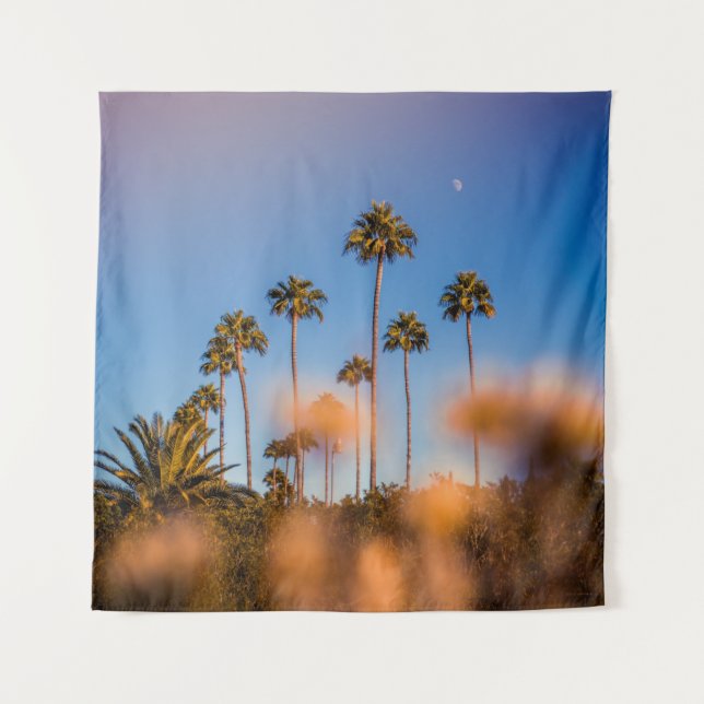 Palm tree under blue sky tapestry (Front)