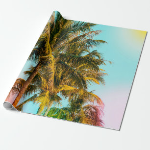 Palm tree - vintage effect style pictures and ligh wrapping paper