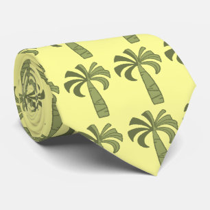 Palm Tree Vintage Hawaiian Two-sided Printed Tie