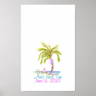 palm tree wedding, Ana and Tim, June 11, 2010 Poster