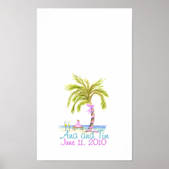 palm tree wedding, Ana and Tim, June 11, 2010 Poster (Front)
