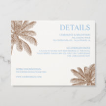 Palm Tree Wedding Details 2 Colour