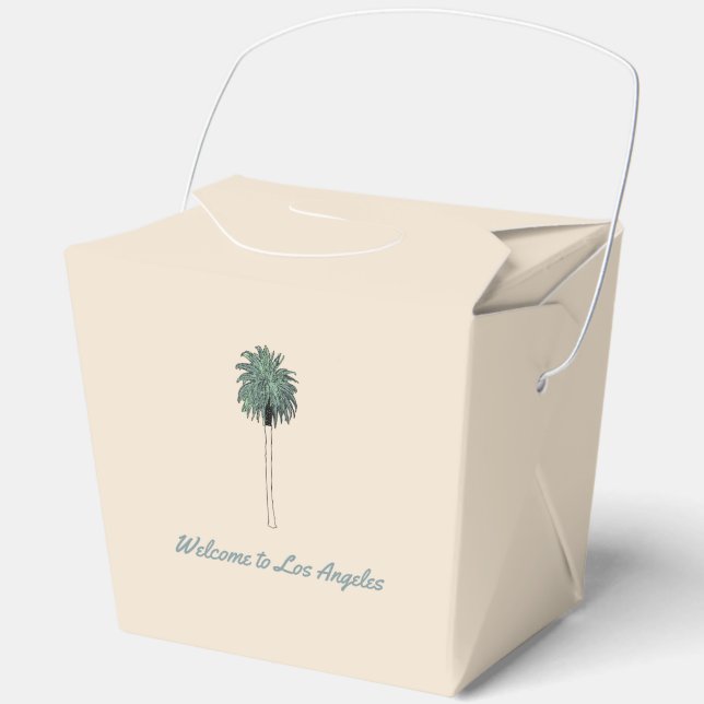 Palm Tree Wedding  Favour Box (Front)