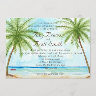 Palm Tree Wedding Invitation