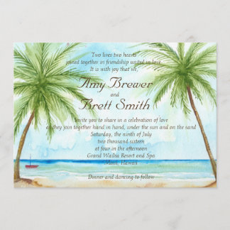 Palm Tree Wedding Invitation