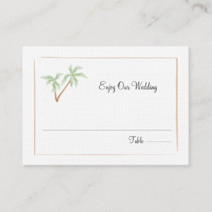 Palm Tree Wedding Seating / Escort Card
