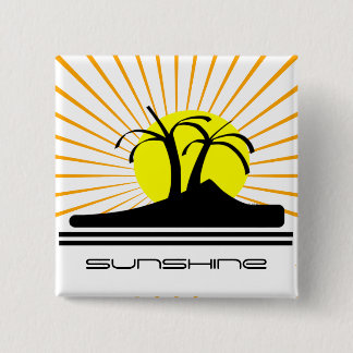 Palm Trees 15 Cm Square Badge