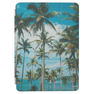 Palm trees above the ocean, vintage toned and retr iPad air cover