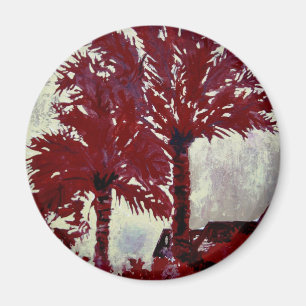 palm trees acrylic modern tropical wall art magnet