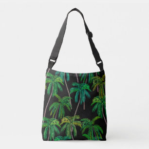 Palm Trees: Acrylic Summer Pattern. Crossbody Bag