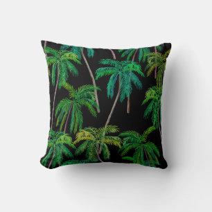 Palm Trees: Acrylic Summer Pattern. Cushion