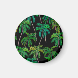 Palm Trees: Acrylic Summer Pattern. Magnet