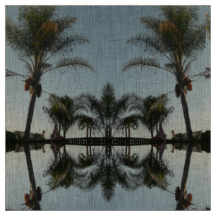 palm trees against sky fabric