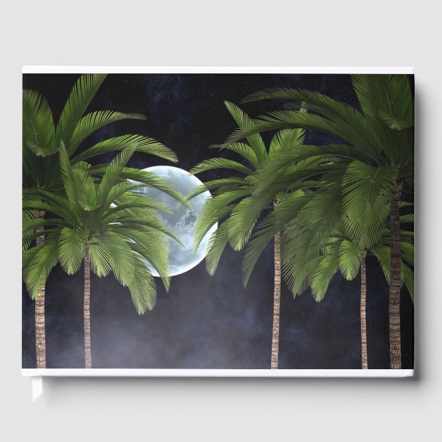 Palm Trees Against the Moon Guest Book (Front)