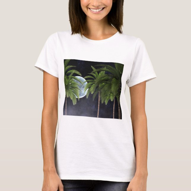 Palm Trees Against the Moon T-Shirt (Front)