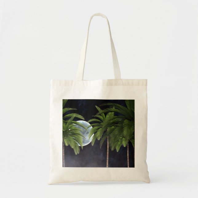 Palm Trees Against the Moon Tote Bag (Front)