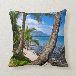Palm Trees Along Hideaways Beach Cushion