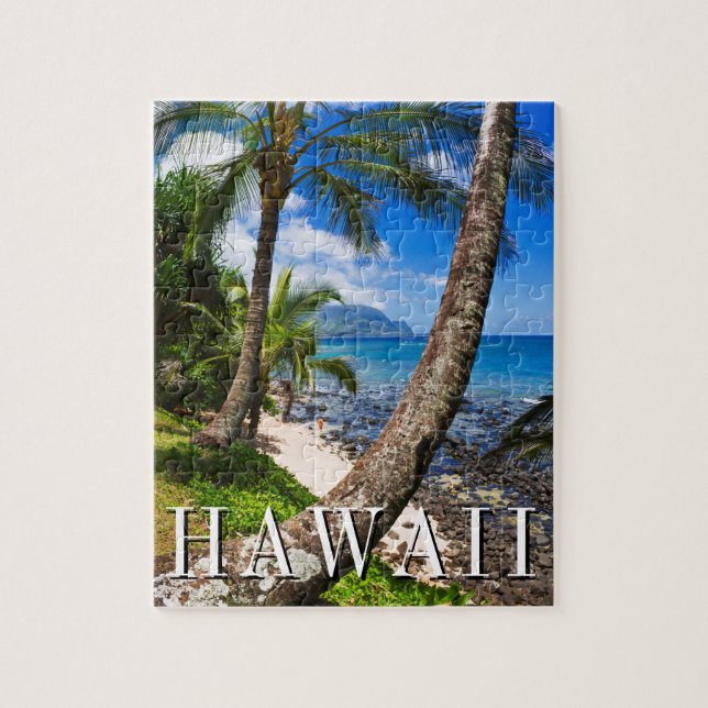 Palm Trees Along Hideaways Beach Jigsaw Puzzle (Vertical)