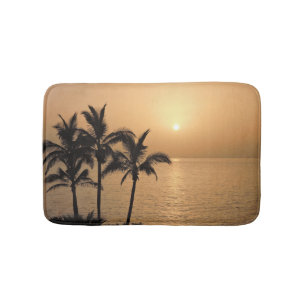 Palm Trees and Romantic Sunset Bath Mat