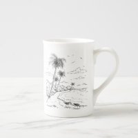 Palm Trees and Sandpiper Beach Life