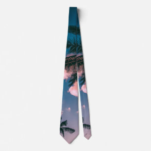 Palm trees and sky tie